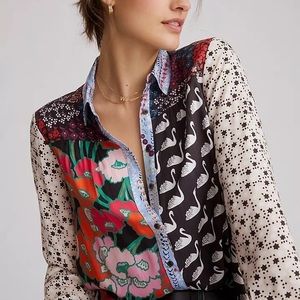Anthropologie Maeve Paz Button Down Blouse